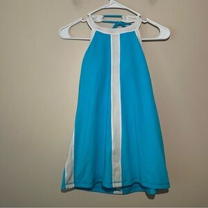 Lululemon Hip To Be Zen Halter Top Tank Shirt Size 10 Women’s Blue White